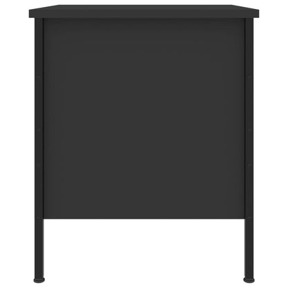 Sängbord 2 st svart 40x42x50 cm konstruerat trä