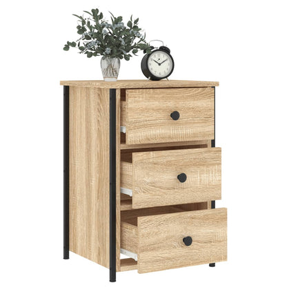 Sängbord 2 st sonoma-ek 40x36x60 cm konstruerat trä