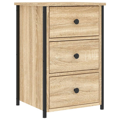 Sängbord 2 st sonoma-ek 40x36x60 cm konstruerat trä