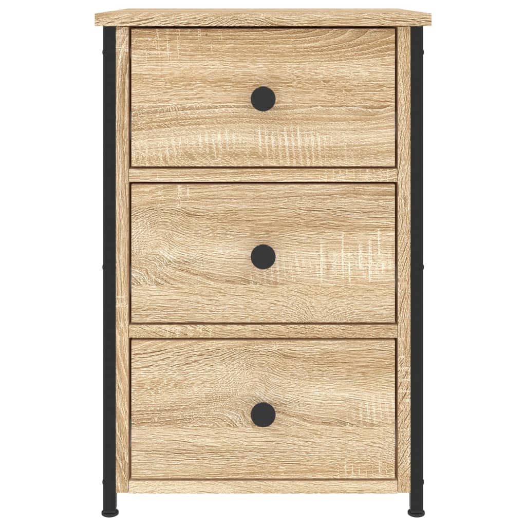 Sängbord 2 st sonoma-ek 40x36x60 cm konstruerat trä