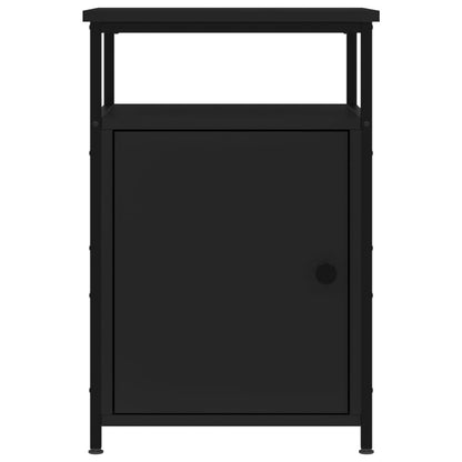 Sängbord 2 st svart 40x42x60 cm konstruerat trä