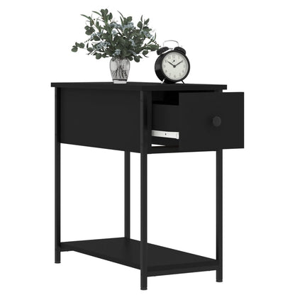 Sängbord 2 st svart 30x60x60 cm konstruerat trä