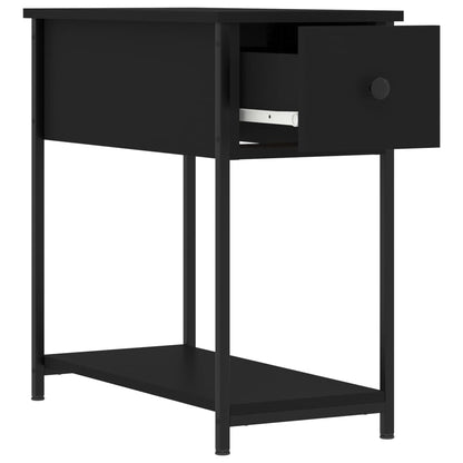 Sängbord 2 st svart 30x60x60 cm konstruerat trä