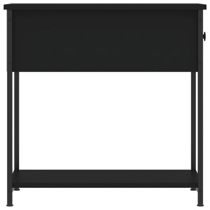 Sängbord 2 st svart 30x60x60 cm konstruerat trä