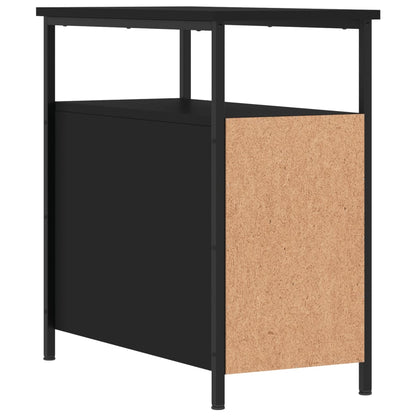 Sängbord 2 st svart 30x60x60 cm konstruerat trä