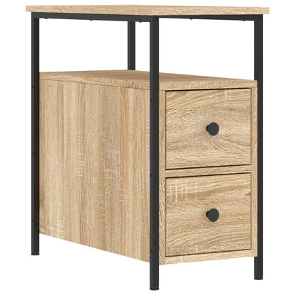 Sängbord 2 st sonoma-ek 30x60x60 cm konstruerat trä