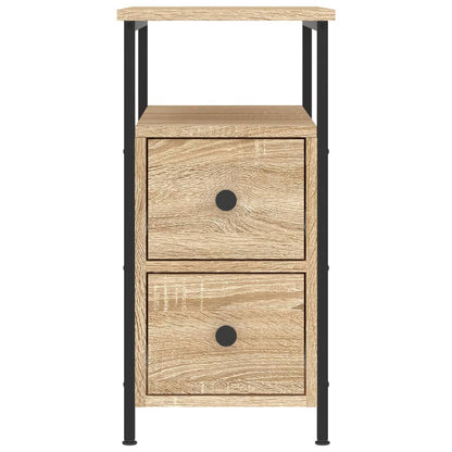 Sängbord 2 st sonoma-ek 30x60x60 cm konstruerat trä