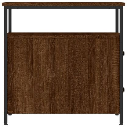 Sängbord 2 st brun ek 30x60x60 cm konstruerat trä