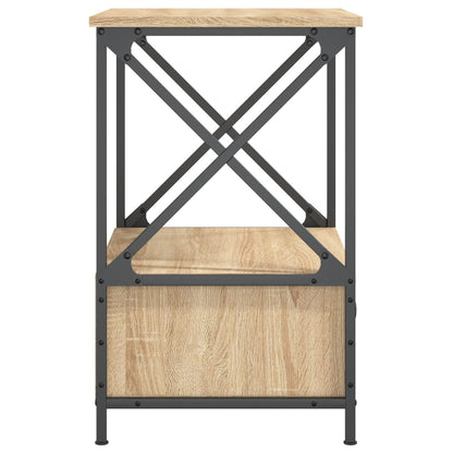 Sängbord 2 st sonoma-ek 50x41x65 cm konstruerat trä