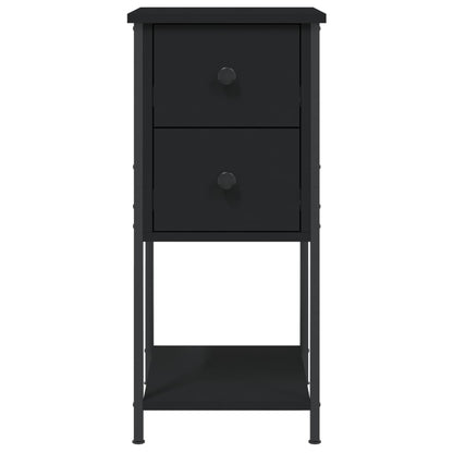 Sängbord 2 st svart 32x42x70 cm konstruerat trä