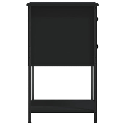 Sängbord 2 st svart 32x42x70 cm konstruerat trä