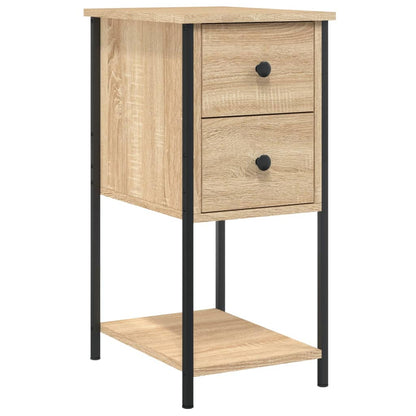 Sängbord 2 st sonoma-ek 32x42x70 cm konstruerat trä