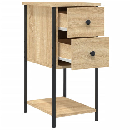Sängbord 2 st sonoma-ek 32x42x70 cm konstruerat trä