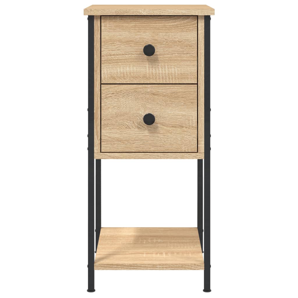 Sängbord 2 st sonoma-ek 32x42x70 cm konstruerat trä