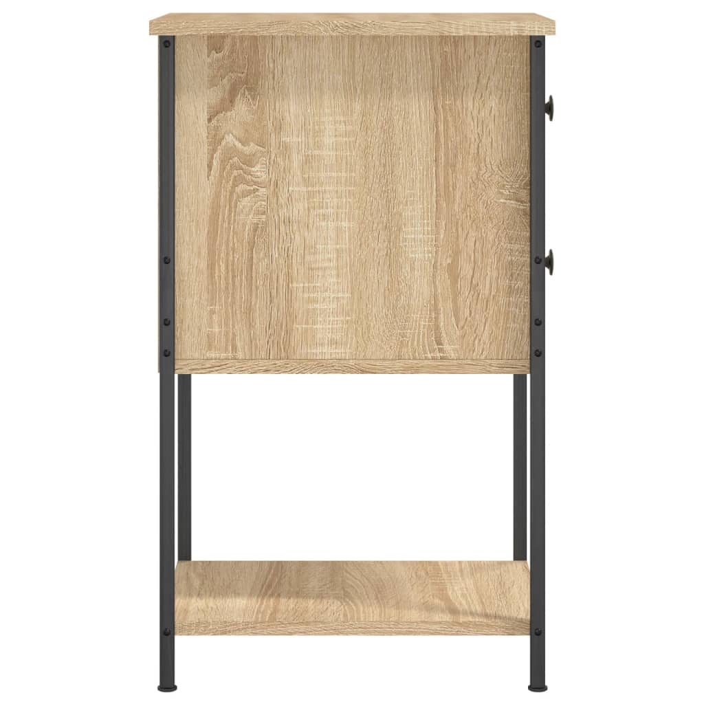 Sängbord 2 st sonoma-ek 32x42x70 cm konstruerat trä
