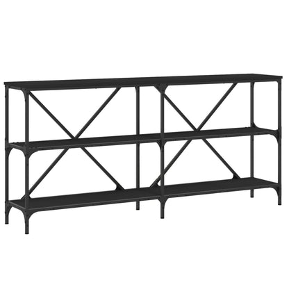 Avlastningsbord Konsollbord Svart 160x30x75 cm och järn