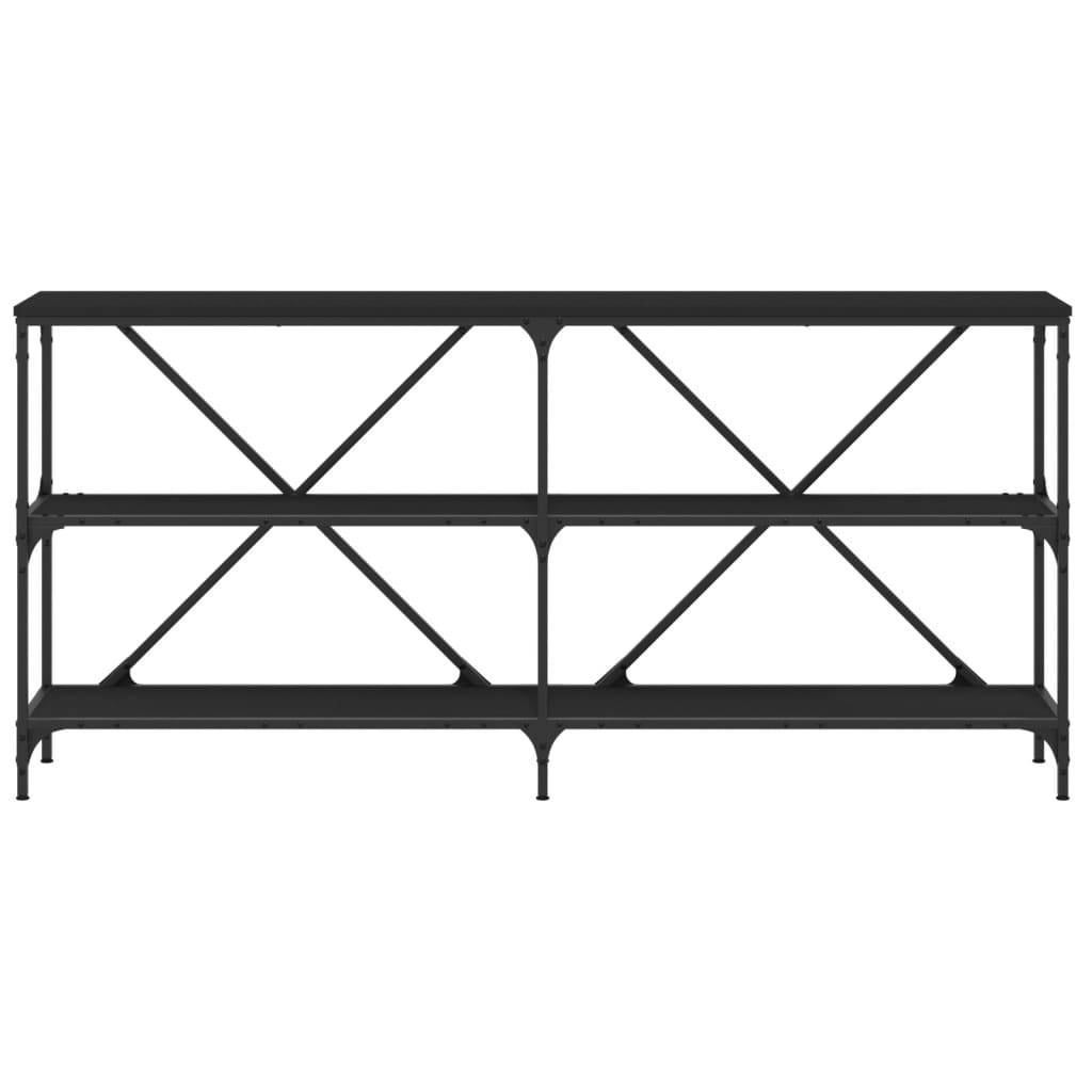 Avlastningsbord Konsollbord Svart 160x30x75 cm och järn