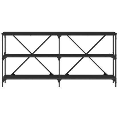 Avlastningsbord Konsollbord Svart 160x30x75 cm och järn