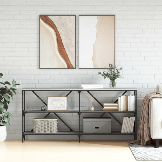Avlastningsbord Konsollbord Sonoma Grå 160x30x75 cm järn