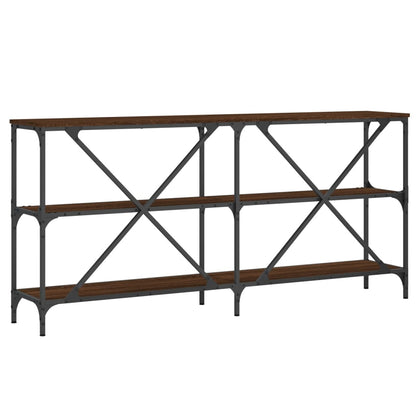 Avlastningsbord Konsollbord Brun Ek 160x30x75 cm järn