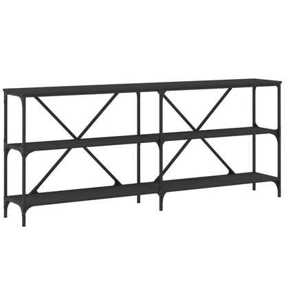 Avlastningsbord Konsollbord Svart 180x30x75 cm järn