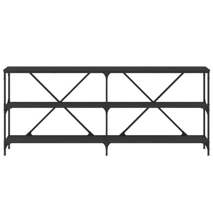 Avlastningsbord Konsollbord Svart 180x30x75 cm järn