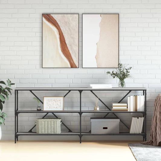 Avlastningsbord Konsollbord Sonoma Grå 180x30x75 cm järn