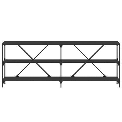 Avlastningsbord Konsollbord Svart 200x30x75 cm järn