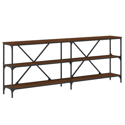 Avlastningsbord Konsollbord Brun Brun Ek 200x30x75 cm järn