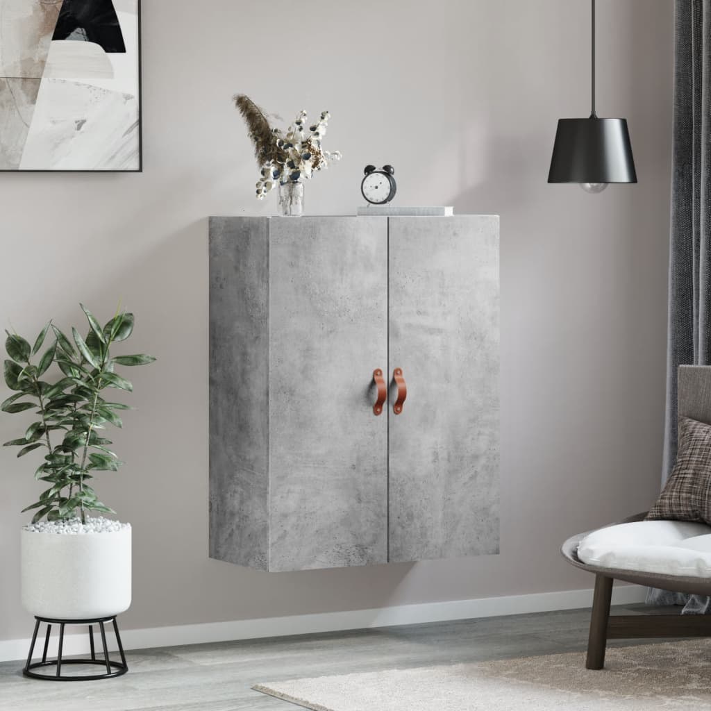 Väggskåp Betonggrå 69,5x34x90 cm