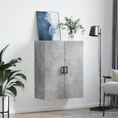 Vägghylla Betonggrå 69,5x34x90 cm