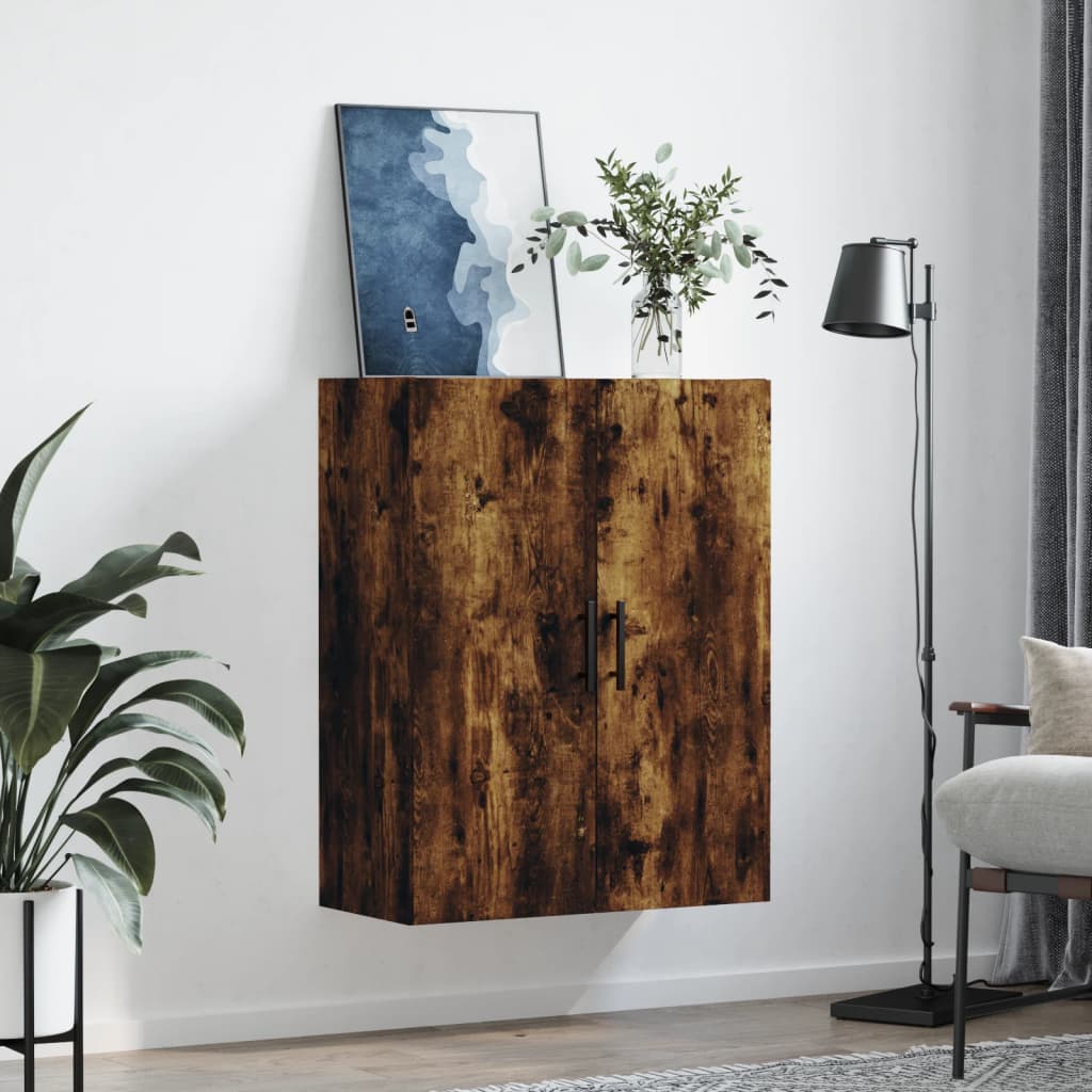 Väggskåp Rökfärgad Ek 69,5x34x90 cm