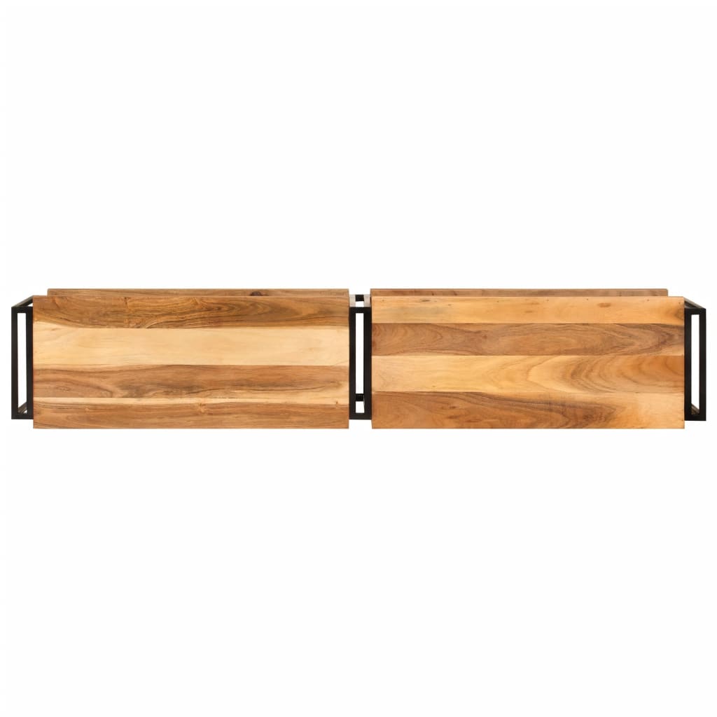 TV-Möbel Trä TV-Bänk 160x30x40 cm massiv akaciaträ