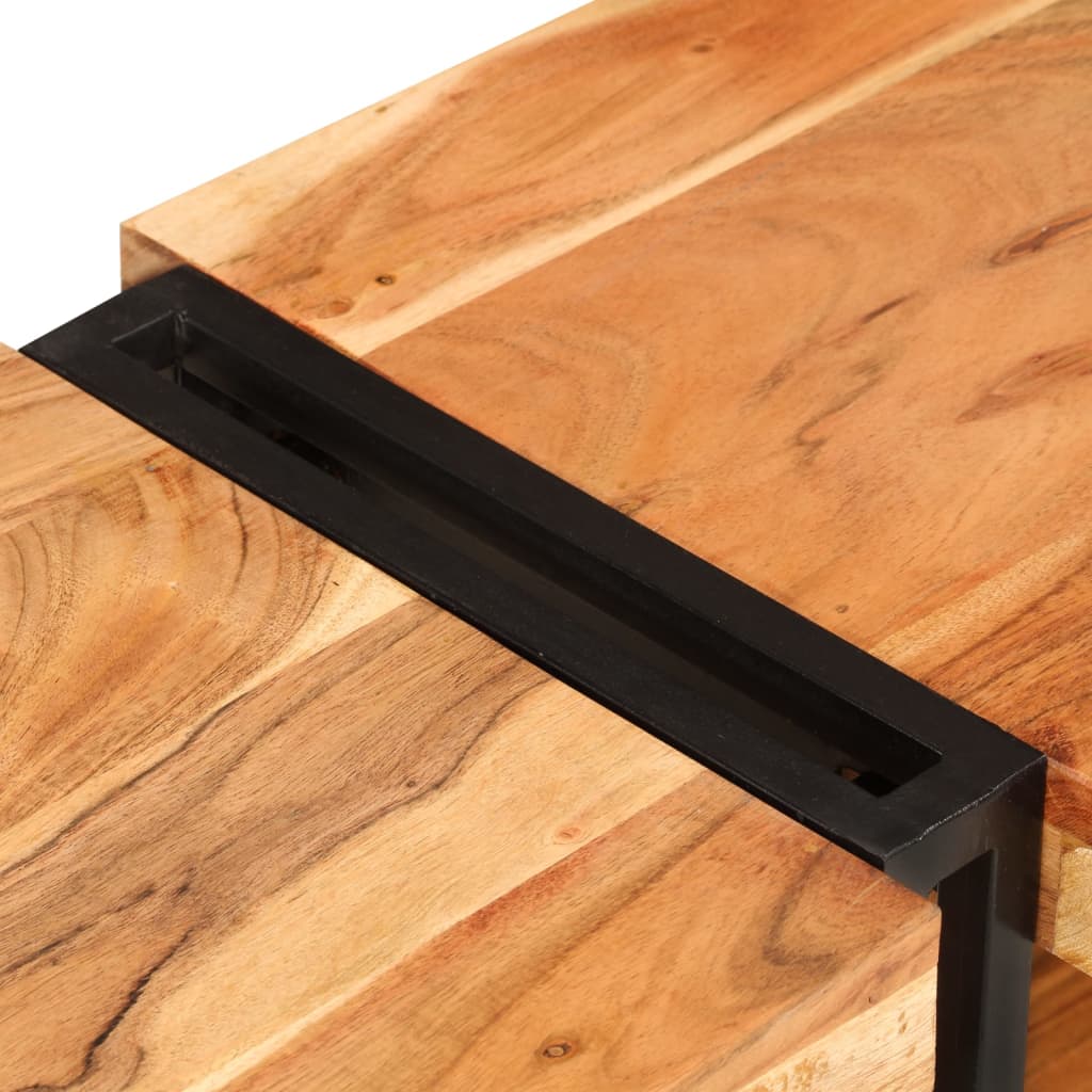 TV-Möbel Trä TV-Bänk 200x30x40 cm massiv akaciaträ