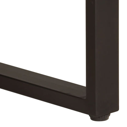 Soffbord Trä 100x54x40 cm massivt mangoträ och järn