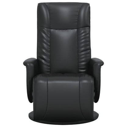 Fåtölj Svart Reclinerfåtölj med fotstöd konstläder