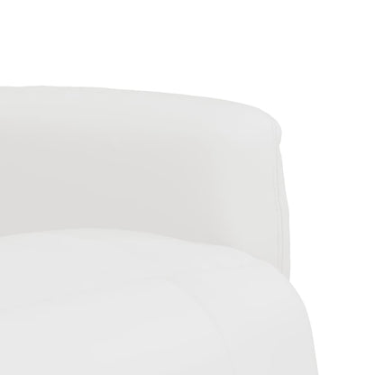 Fåtölj Vit Reclinerfåtölj med fotstöd konstläder