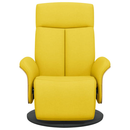 Fåtölj Gul Ljusgul Reclinerfåtölj med fotstöd tyg