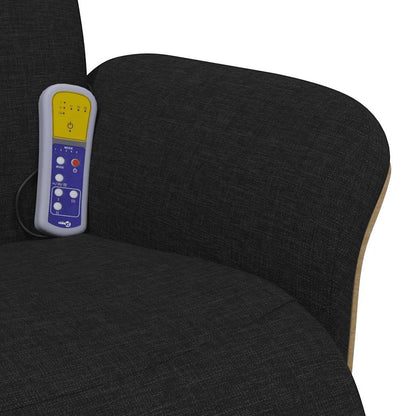 Elektrisk Massagefåtölj Svart med fotstöd tyg