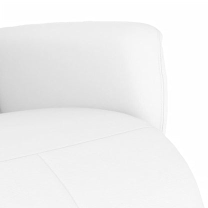 Fåtölj Vit Reclinerfåtölj med fotstöd konstläder