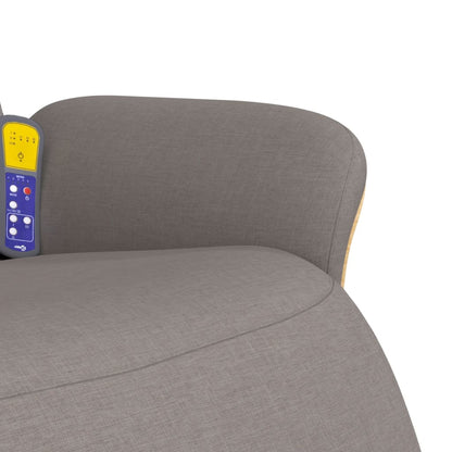 Elektrisk Massagefåtölj Taupe med fotstöd tyg