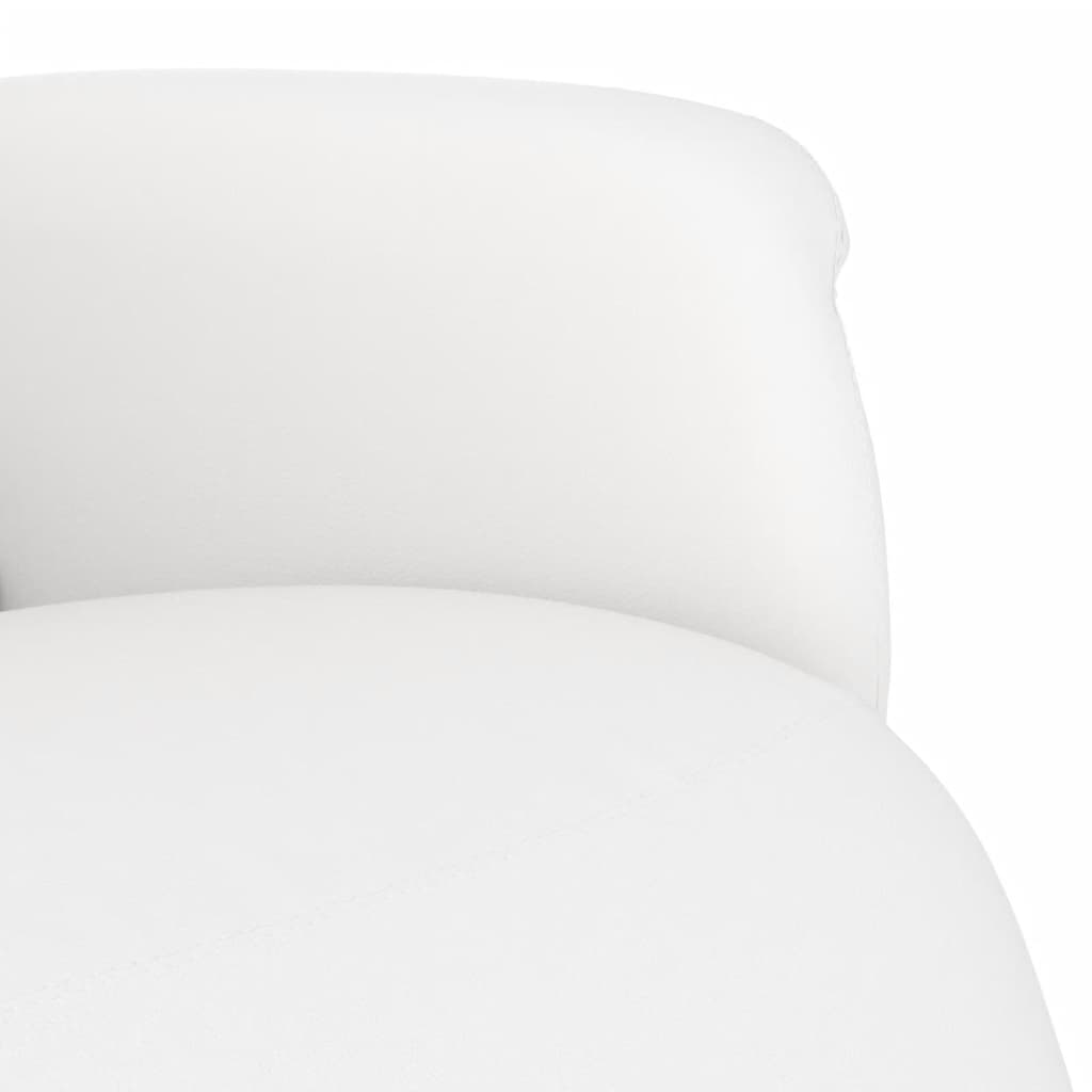 Fåtölj Vit Reclinerfåtölj med fotstöd konstläder