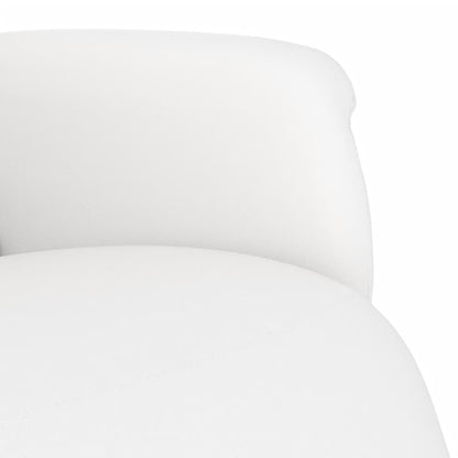 Fåtölj Vit Reclinerfåtölj med fotstöd konstläder