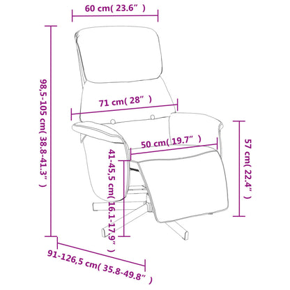 Fåtölj Gul Ljusgul Reclinerfåtölj med fotstöd tyg
