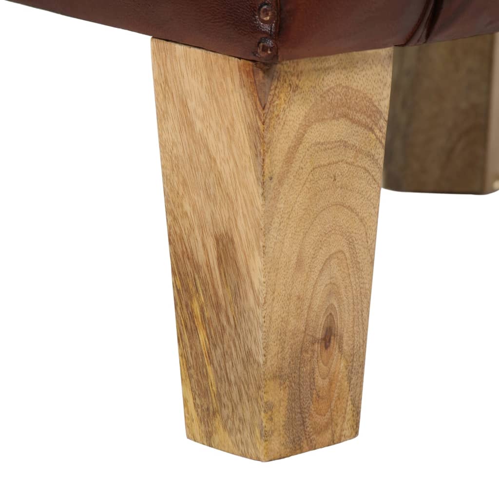 Fåtölj Brun äkta läder