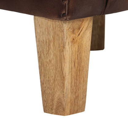 Fåtölj Brun Mörkbrun äkta läder