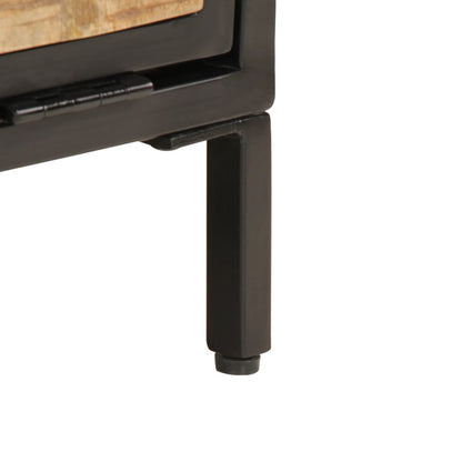 Skoställ Trä Skoskåp 60x35x53 cm massivt grovt mangoträ