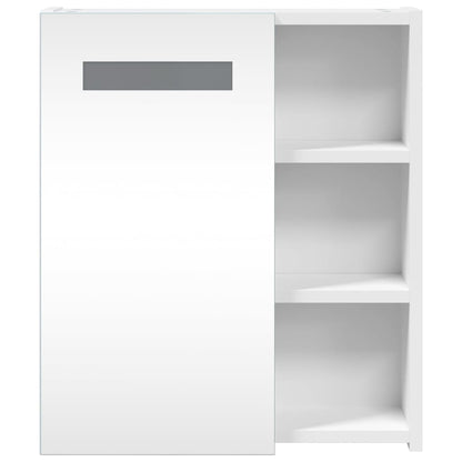 Badrumsspegel Spegelskåp LED-lampa Vit 45x13x52 cm