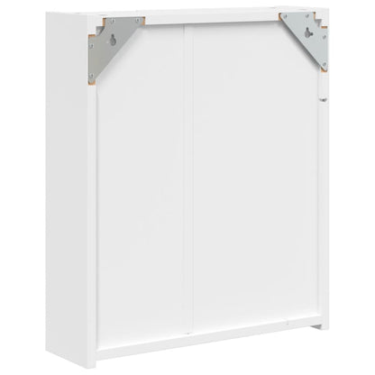 Badrumsspegel Spegelskåp LED-lampa Vit 45x13x52 cm