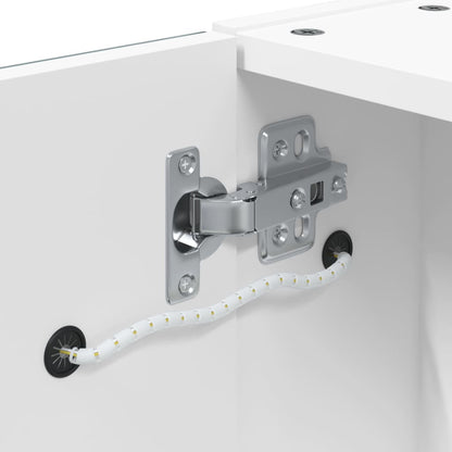Badrumsspegel Spegelskåp LED-lampa Vit 45x13x52 cm